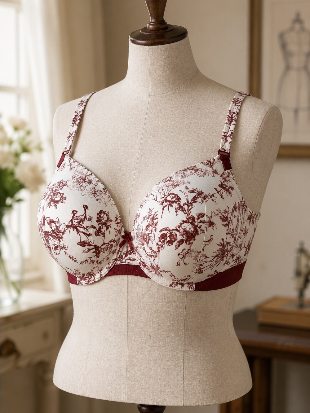 Cacique Lightly Lined Full Coverage Toile Underwire Bra Size 40DD